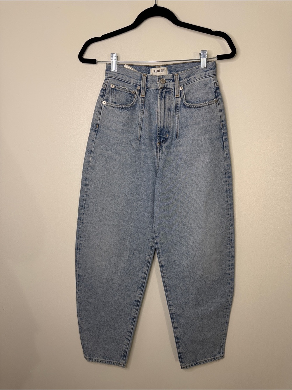 Agolde Balloon Jean Light Wash Barrel Denim Relaxed Fit size 23
